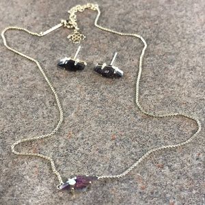 Kendra Scott necklace with matching earrings